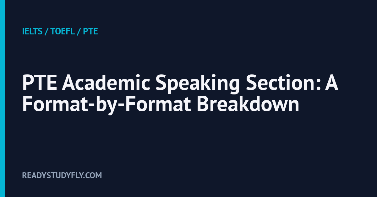 PTE Academic Speaking Section: A Format-by-Format Breakdown cover image