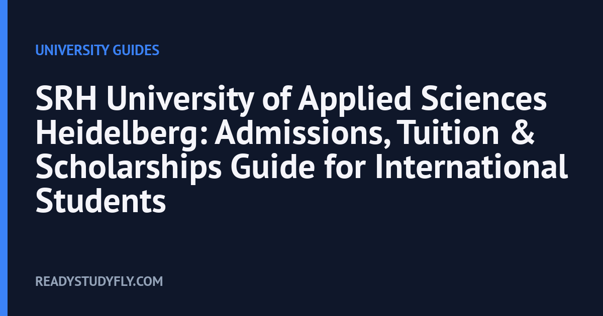 SRH University of Applied Sciences Heidelberg: Admissions, Tuition & Scholarships Guide for International Students cover image