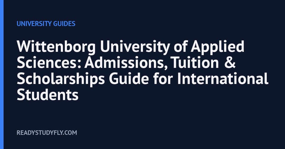 Wittenborg University of Applied Sciences: Admissions, Tuition & Scholarships Guide for International Students cover image