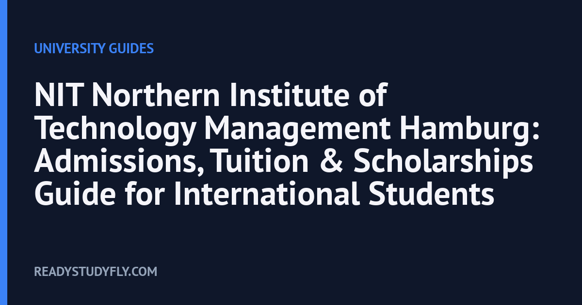 NIT Northern Institute of Technology Management Hamburg: Admissions, Tuition & Scholarships Guide for International Students cover image