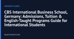 CBS International Business School, Germany: Admissions, Tuition & English-Taught Programs Guide for International Students cover image