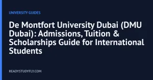 De Montfort University Dubai (DMU Dubai): Admissions, Tuition & Scholarships Guide for International Students cover image