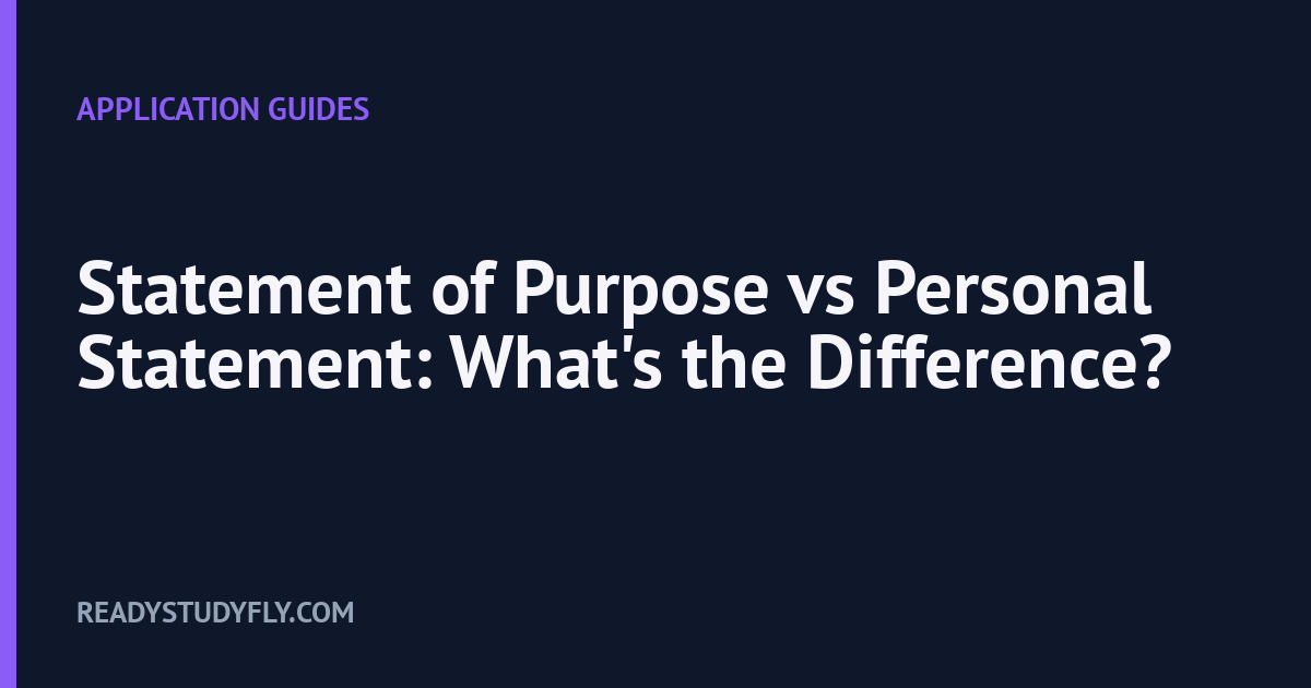 Statement of Purpose vs Personal Statement: What's the Difference? cover image