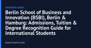 Berlin School of Business and Innovation (BSBI), Berlin & Hamburg: Admissions, Tuition & Degree Recognition Guide for International Students cover image