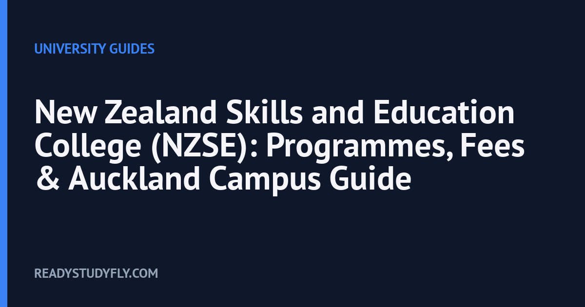 New Zealand Skills and Education College (NZSE): Programmes, Fees & Auckland Campus Guide cover image