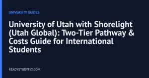 University of Utah with Shorelight (Utah Global): Two-Tier Pathway & Costs Guide for International Students cover image