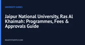 Jaipur National University, Ras Al Khaimah: Programmes, Fees & Approvals Guide cover image