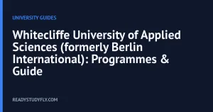 Whitecliffe University of Applied Sciences (formerly Berlin International): Programmes & Guide cover image