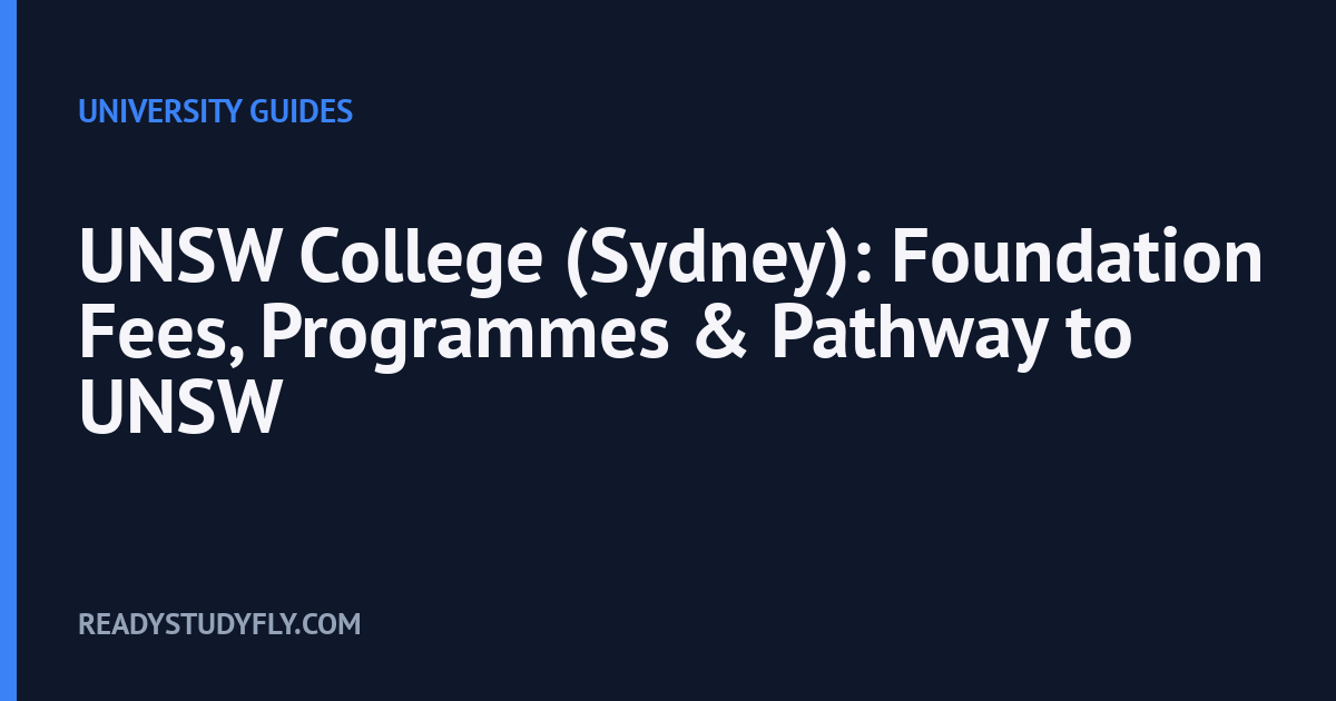UNSW College (Sydney): Foundation Fees, Programmes & Pathway to UNSW cover image