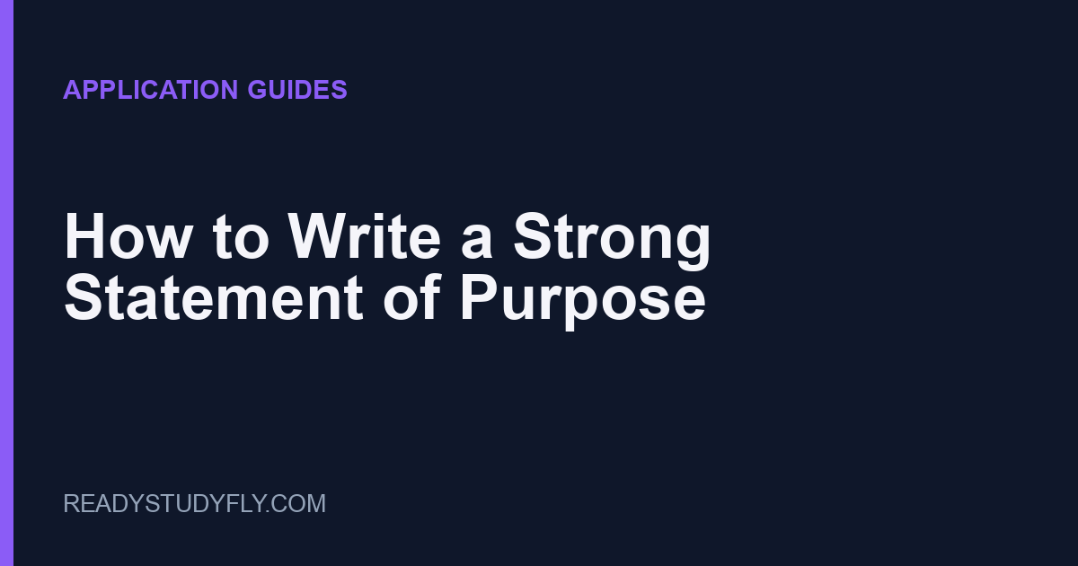 How to Write a Strong Statement of Purpose (SOP) cover image