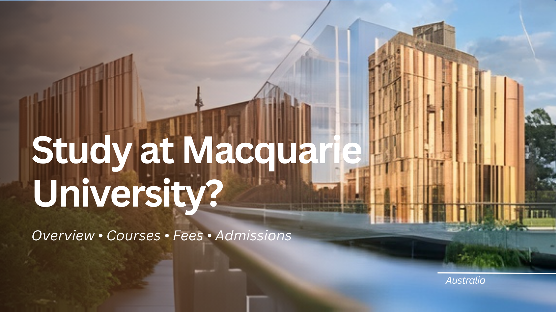 Study at Macquarie University