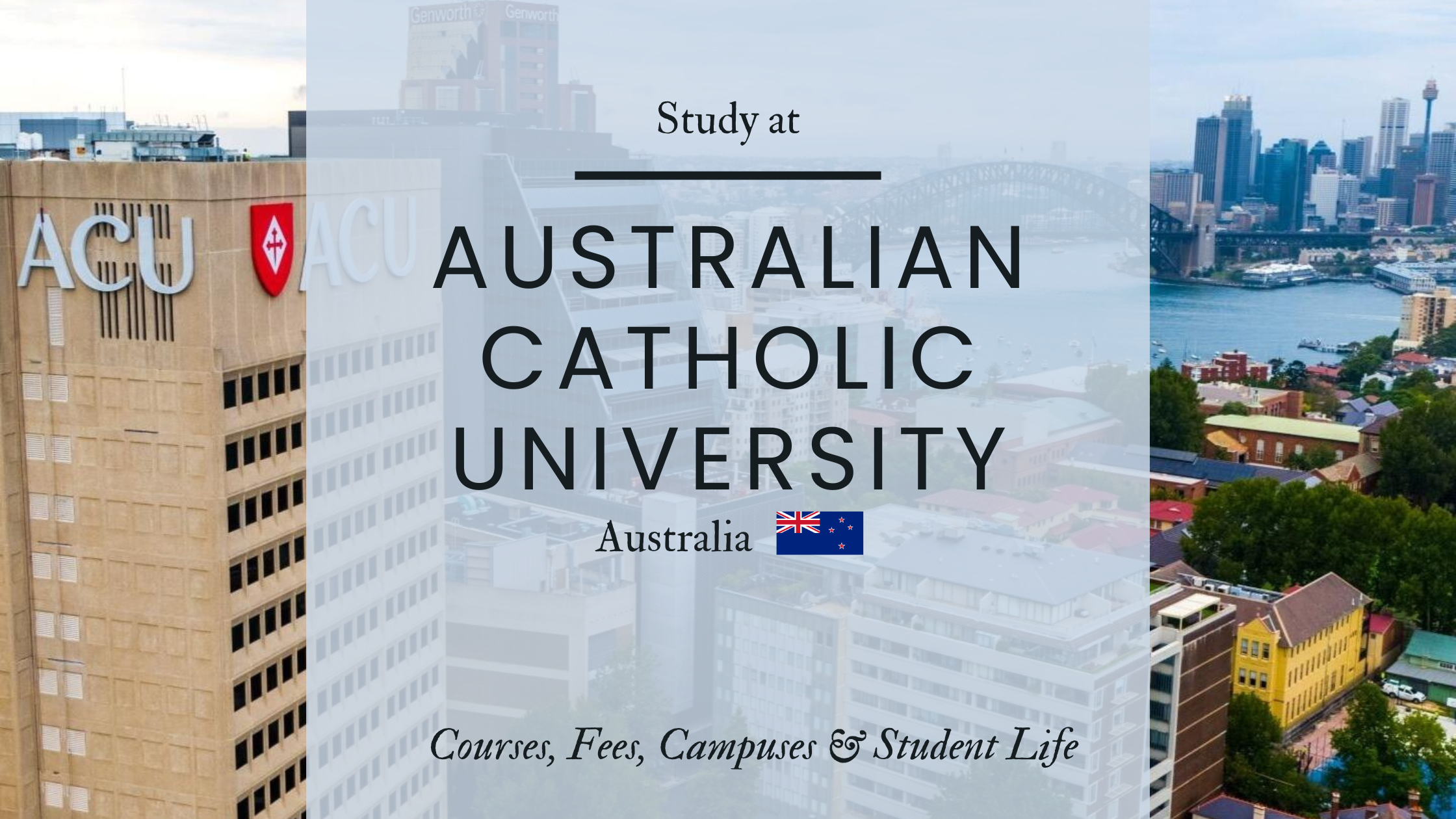 Study at Australian Catholic University (ACU).
