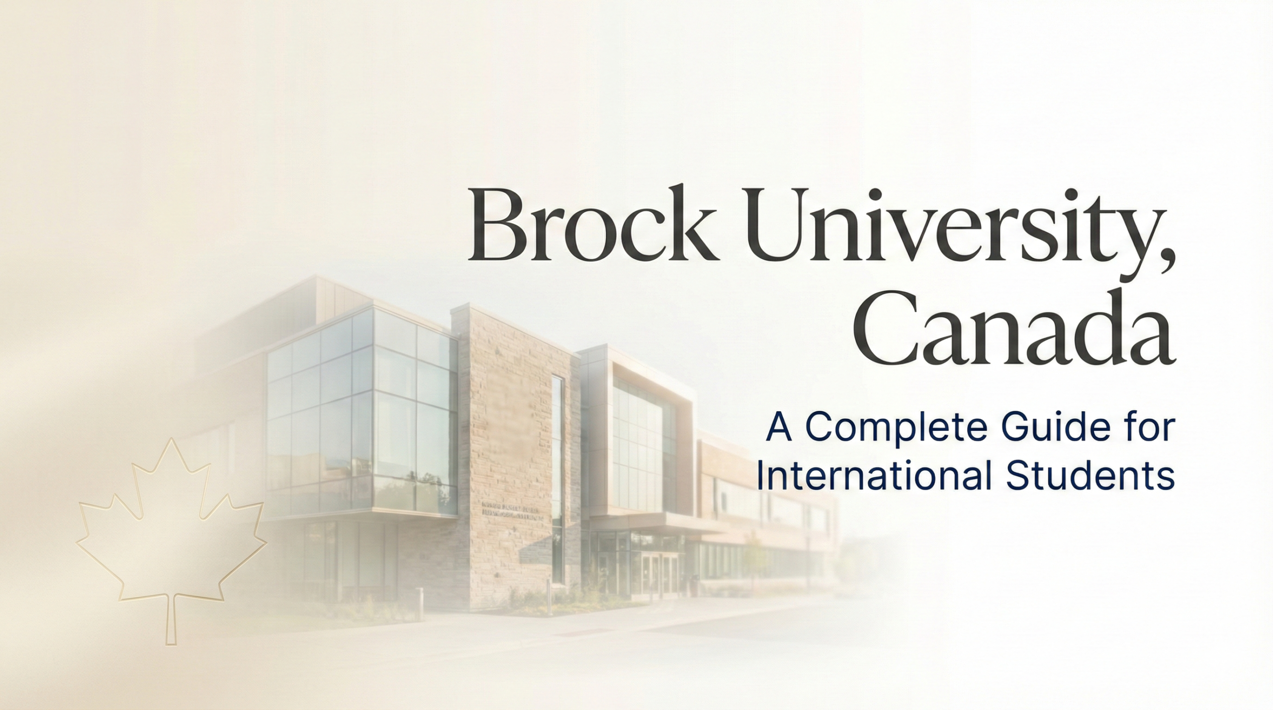 Study At Brock University, Canada